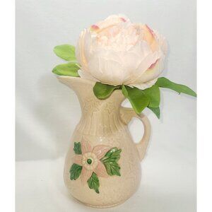 Vintage Hull USA Pottery Star Flower Pink Pitcher